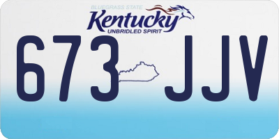 KY license plate 673JJV