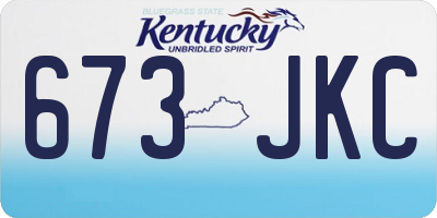 KY license plate 673JKC