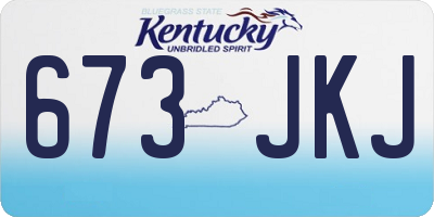 KY license plate 673JKJ