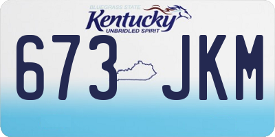 KY license plate 673JKM