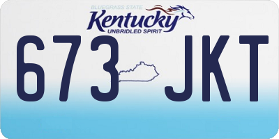 KY license plate 673JKT