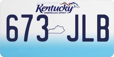 KY license plate 673JLB