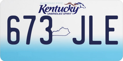 KY license plate 673JLE
