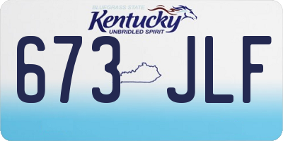 KY license plate 673JLF