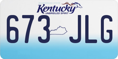 KY license plate 673JLG