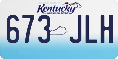 KY license plate 673JLH