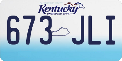 KY license plate 673JLI