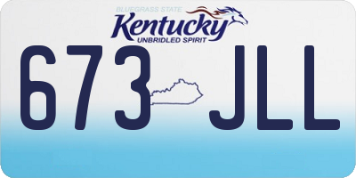 KY license plate 673JLL
