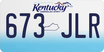 KY license plate 673JLR