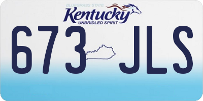 KY license plate 673JLS