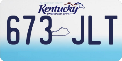 KY license plate 673JLT
