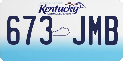 KY license plate 673JMB