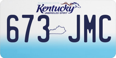 KY license plate 673JMC