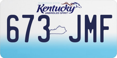 KY license plate 673JMF