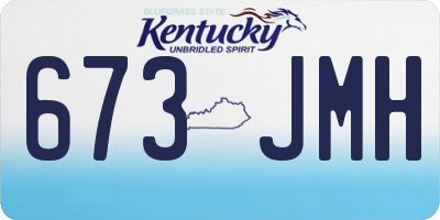 KY license plate 673JMH