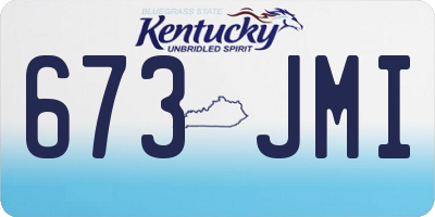 KY license plate 673JMI