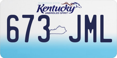 KY license plate 673JML