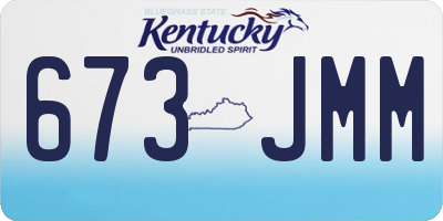 KY license plate 673JMM