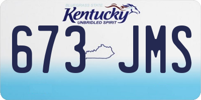 KY license plate 673JMS