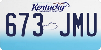 KY license plate 673JMU