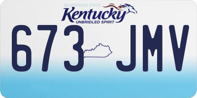 KY license plate 673JMV