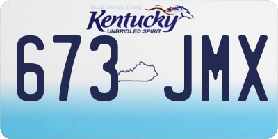 KY license plate 673JMX
