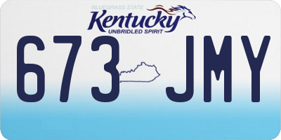 KY license plate 673JMY