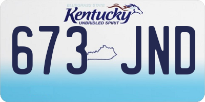 KY license plate 673JND