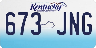 KY license plate 673JNG