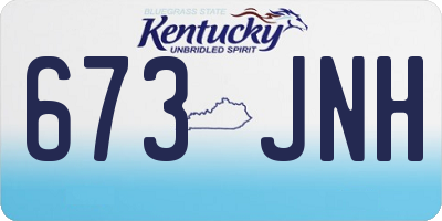 KY license plate 673JNH
