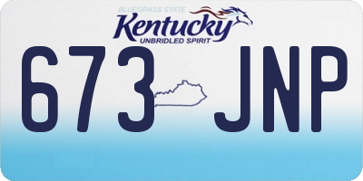 KY license plate 673JNP