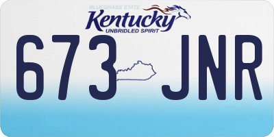 KY license plate 673JNR