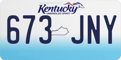 KY license plate 673JNY