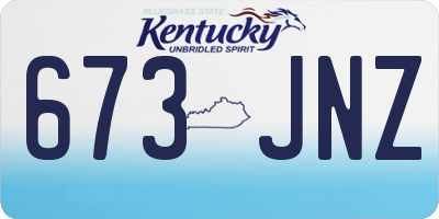 KY license plate 673JNZ