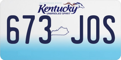 KY license plate 673JOS