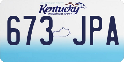 KY license plate 673JPA