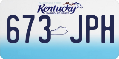 KY license plate 673JPH