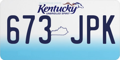 KY license plate 673JPK