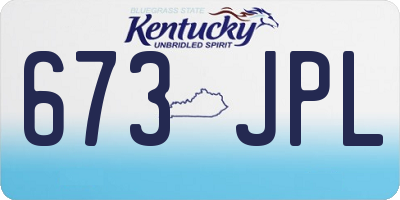 KY license plate 673JPL