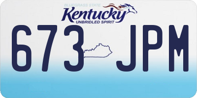 KY license plate 673JPM