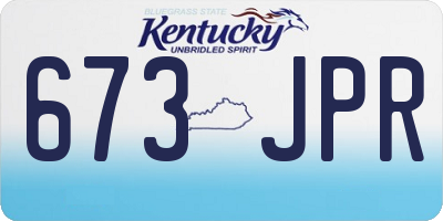 KY license plate 673JPR