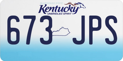 KY license plate 673JPS