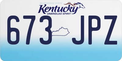 KY license plate 673JPZ