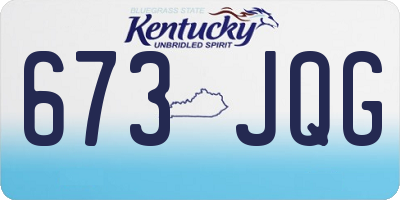 KY license plate 673JQG