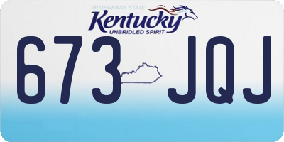 KY license plate 673JQJ