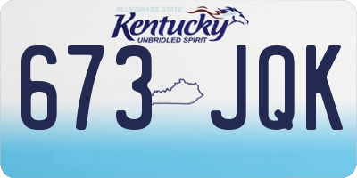 KY license plate 673JQK