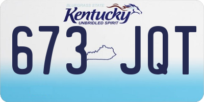 KY license plate 673JQT