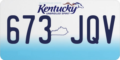 KY license plate 673JQV