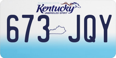 KY license plate 673JQY