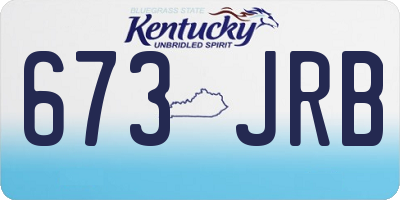 KY license plate 673JRB
